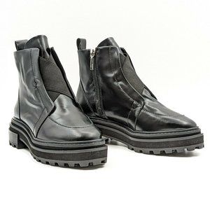 Schutz Women Johan Platform Biker Moto Leather Ankle Boots Sz 7B NEW